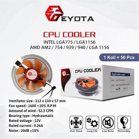 Fan Processor Combo Intel dan AMD EYOTA Transparan