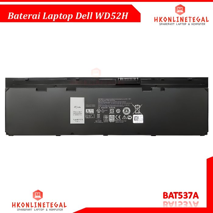 Baterai Laptop Dell Latitude E7240 E7250 Ultrabook WD52H Ori