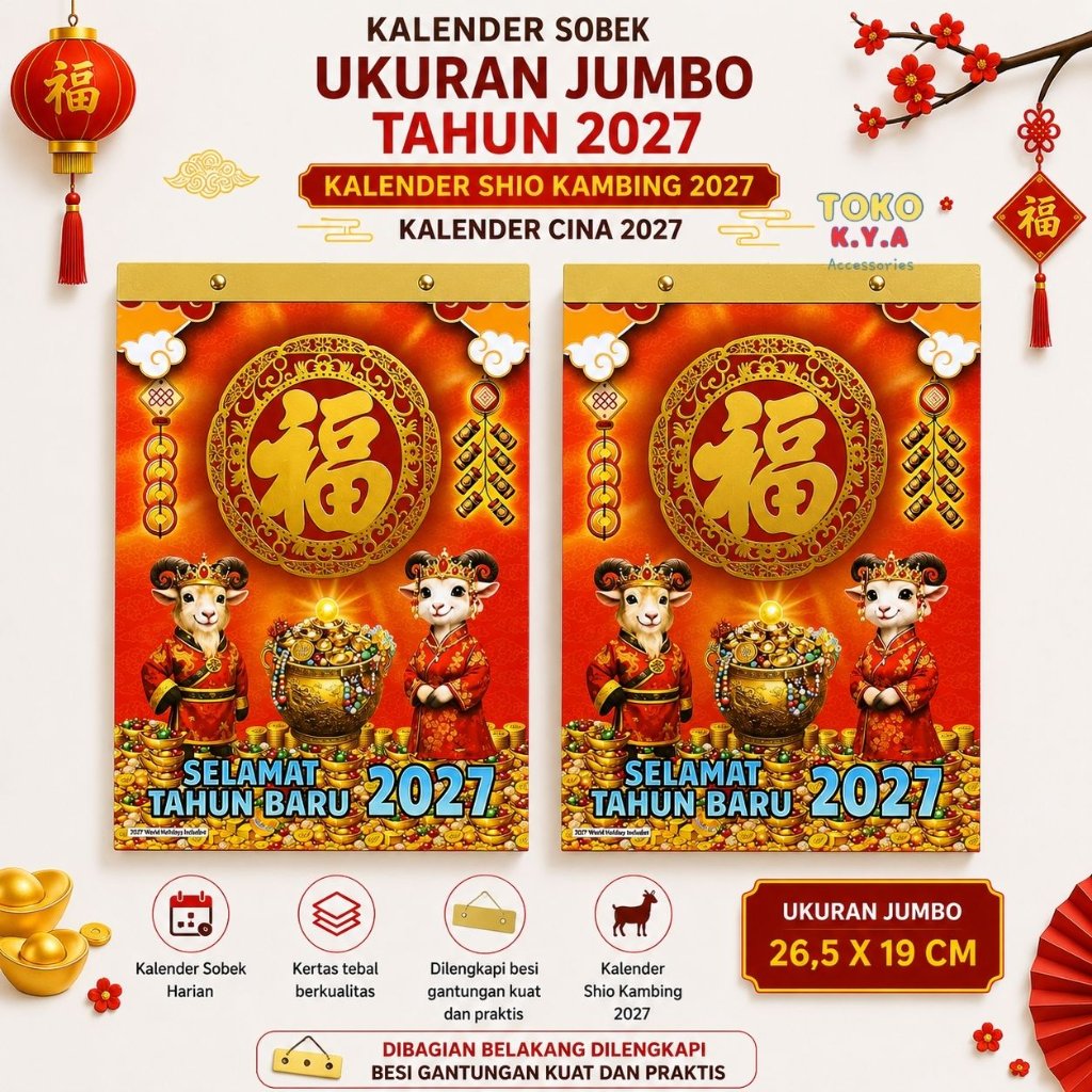 KALENDER SOBEK UKURAN JUMBO 2027/KALENDER SOBEK TAHUN TERBARU
