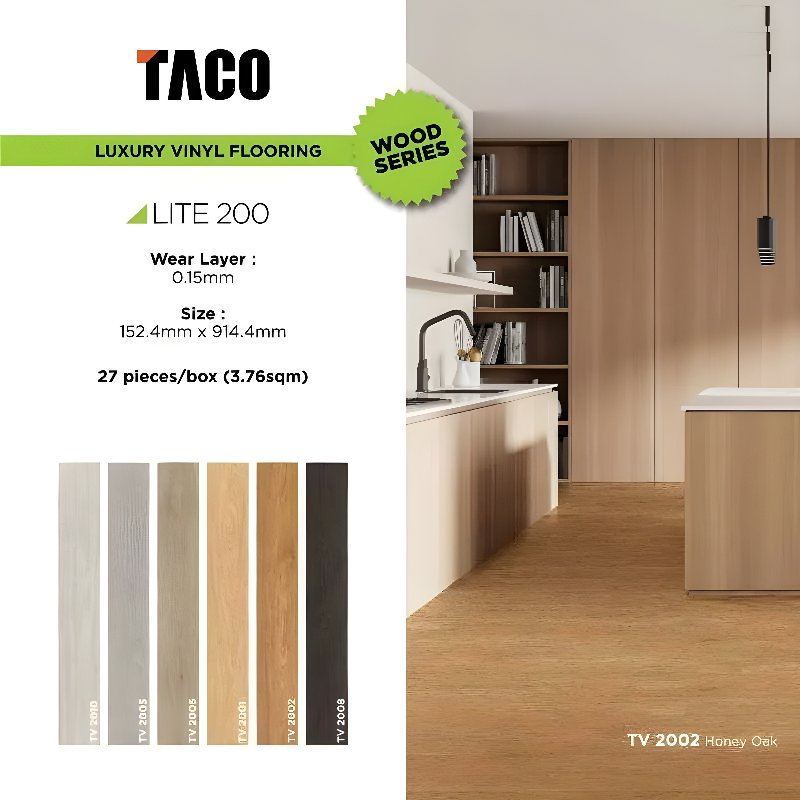TACO Vinyl Lantai 2mm | Vinyl TACO 2mm Per box 3.76m2