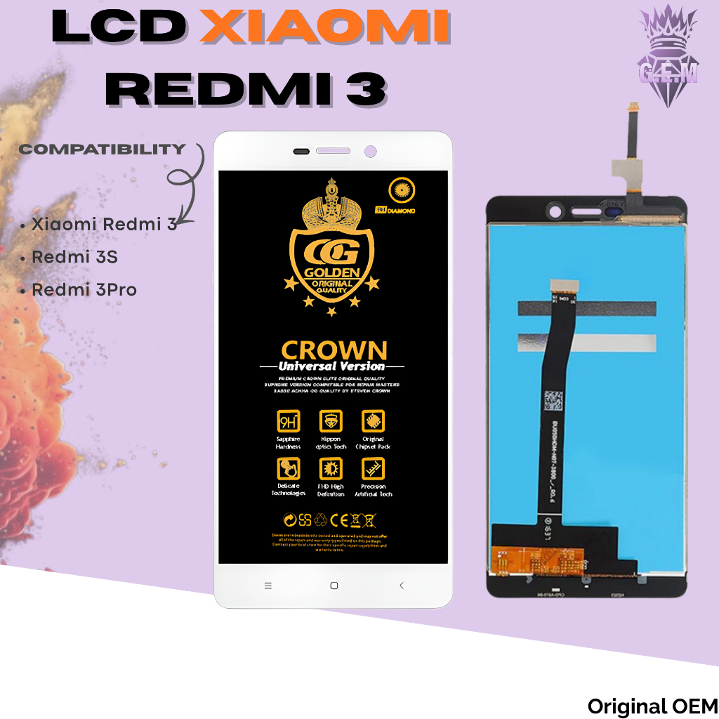 LCD TOUCHSCREEN XIAOMI REDMI 3 / LCD REDMI 3X /LCD REDMI 3S /LCD REDMI 3 PRO COMPLETE ORIGINAL