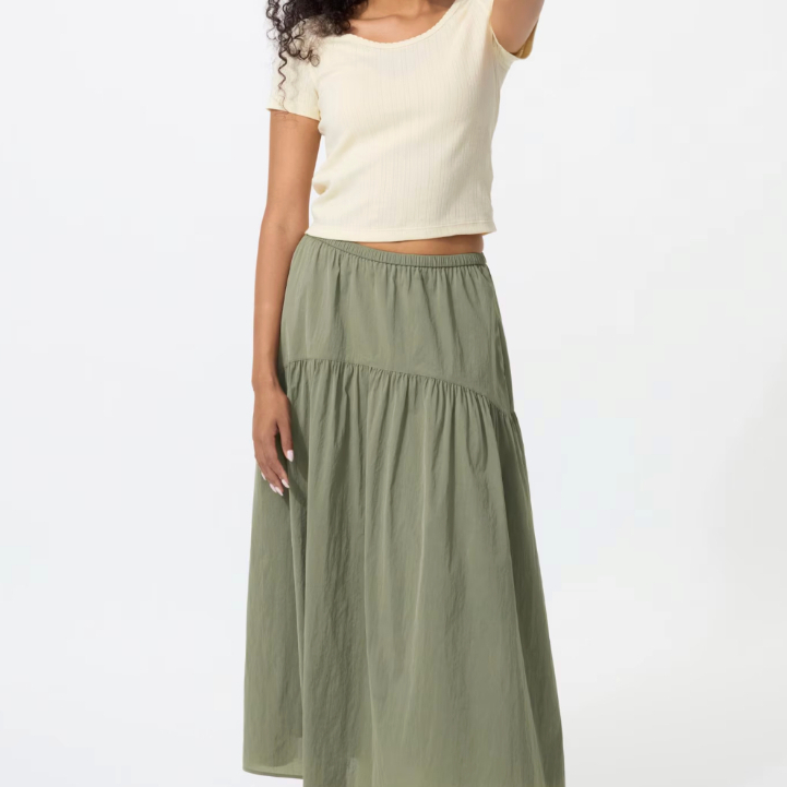 WOMEN Rok Gather Nilon UNIQLO