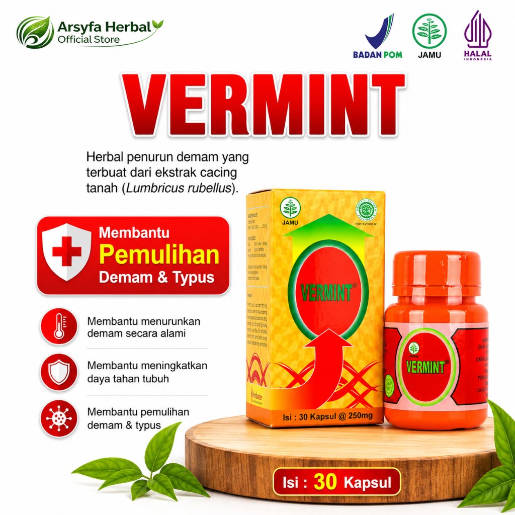 VERMINT (Kapsul Cacing) | OBAT TYPUS