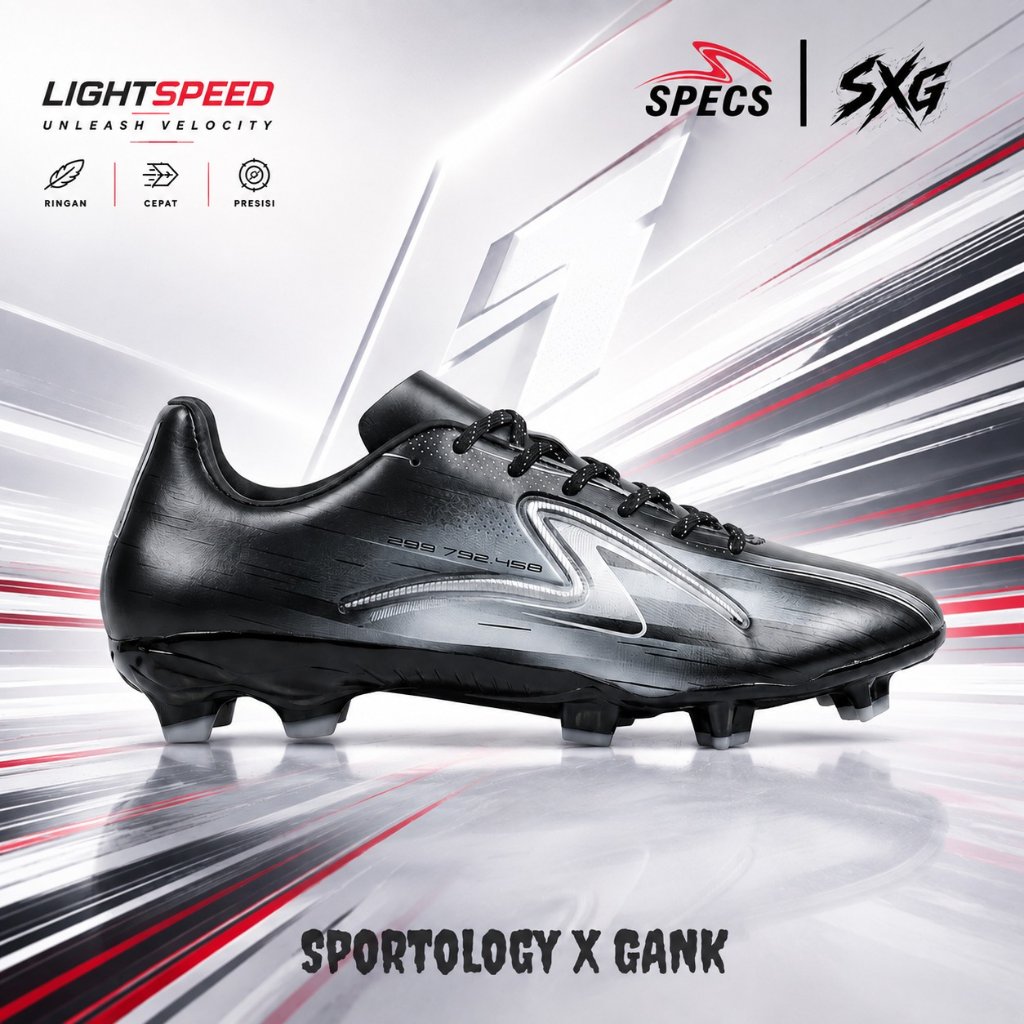 Sepatu Bola Specs Lightspeed Reborn Meta XR FG Violet Gray Boots Sepatu Olahraga Sepakbola Pria Dan 