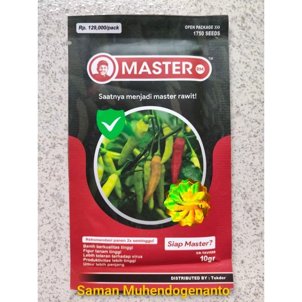 Benih Cabe Rawit MASTER 10 gram - Bibit Cabai Rawit MASTER Toleran Virus