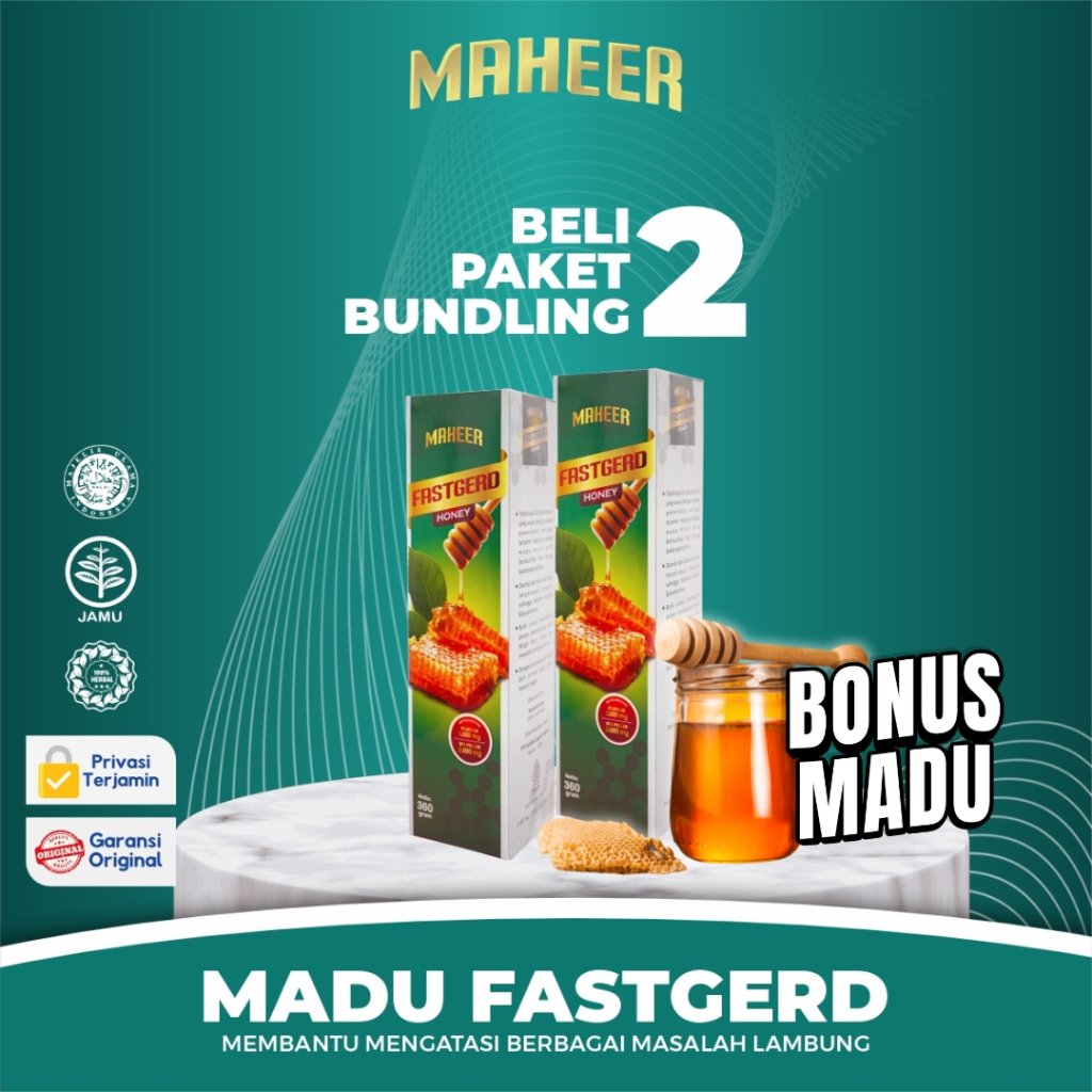MAHEER OFFICIAL STORE | 2 PCS Fastgerd Honey Untuk Gerd, Asam Lambung, Magh, Perut Kembung, Typhus