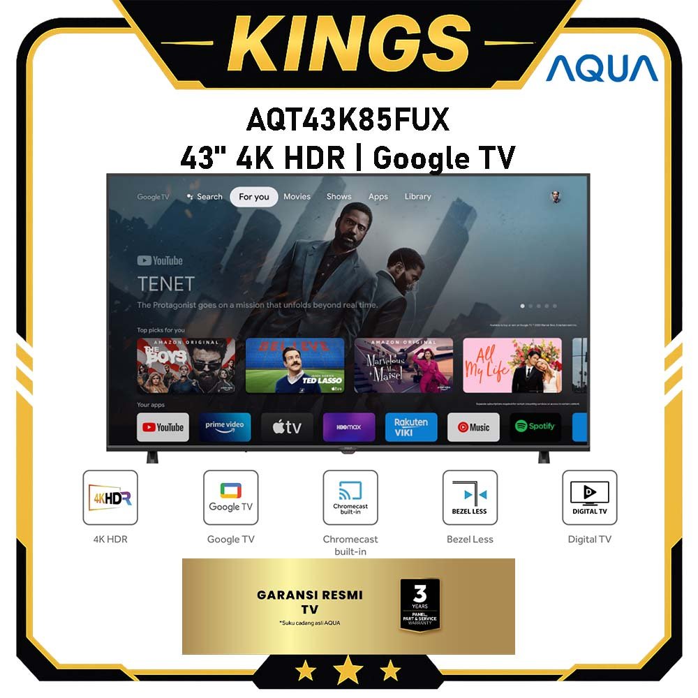AQUA AQT43K85FUX LED TV 43 inch 4K HDR  Google TV