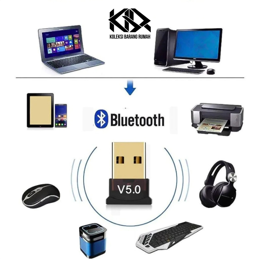 KBR Bluetooth Receiver PC / Bluetooth USB Dongle 5.0 / Bluetooth Dongle PC/ Bluetooth PC R1388