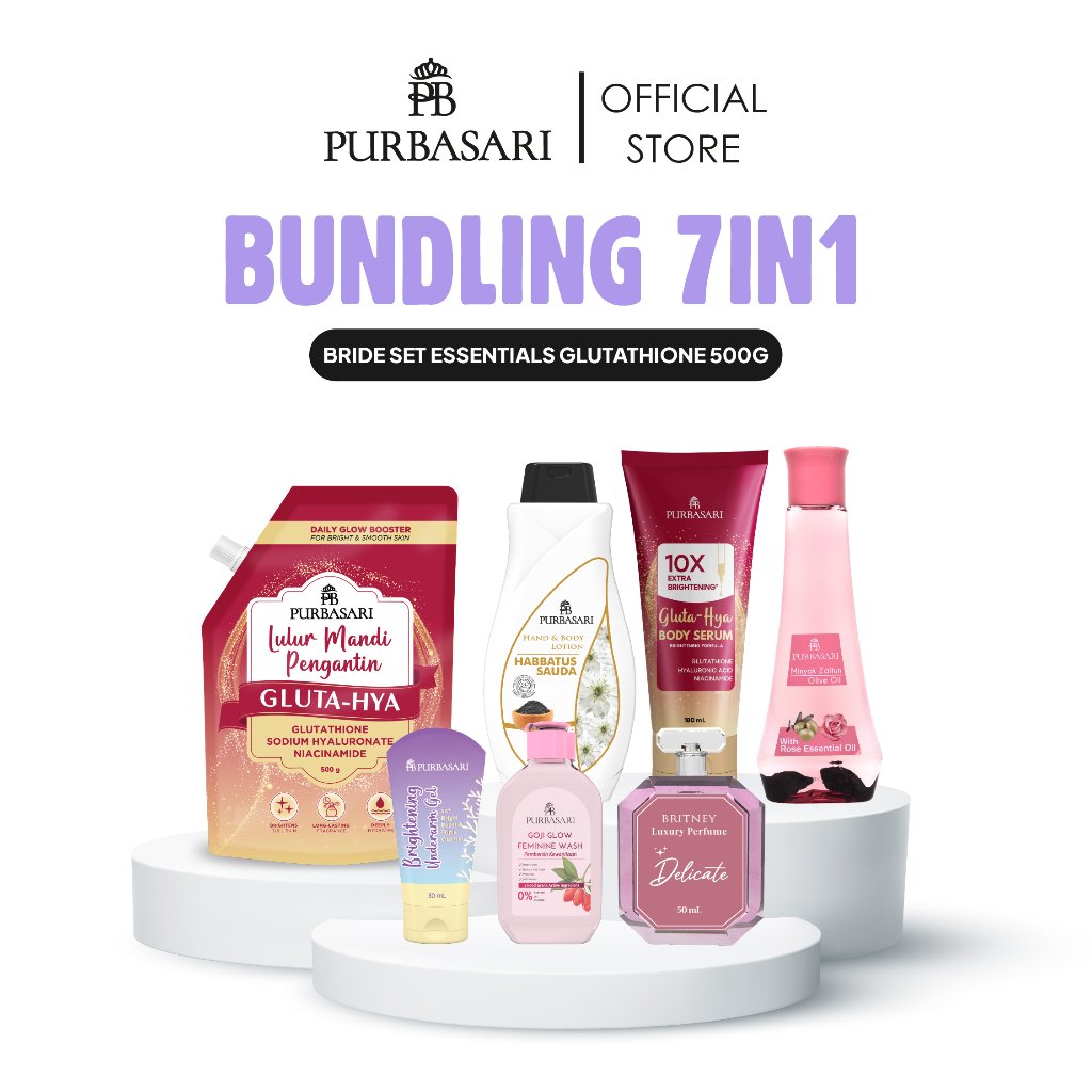 [7in1] Purbasari Body Care Signature Set 500gr / Bride Set Essentials / Lulur Pengantin / Minyak Zai