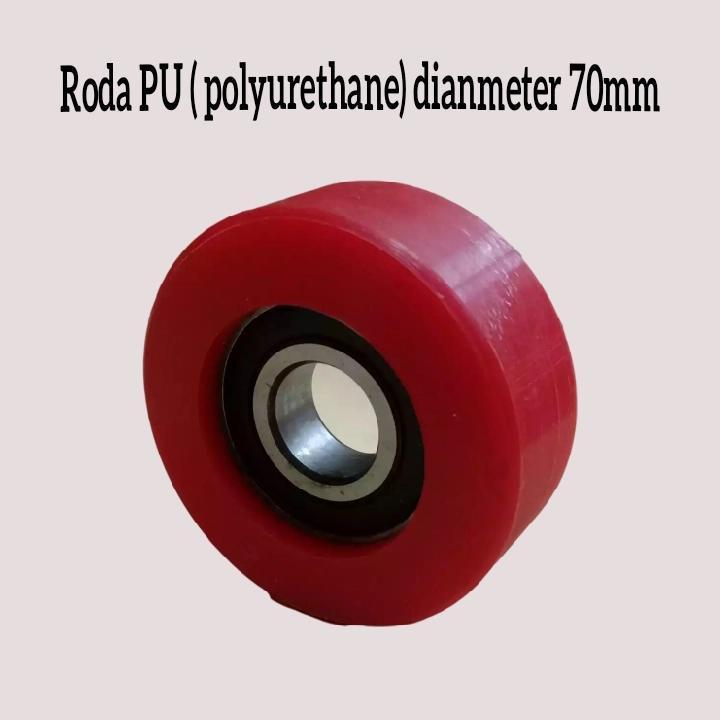 Roda PU ( Polyurethane ) dianmeter 70mm (7cm) lebar 25mm biasa untuk eskalator/ lift