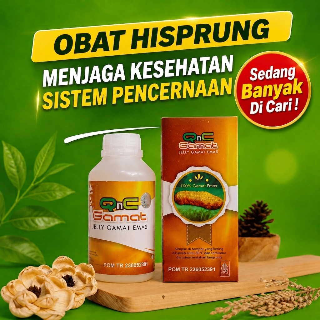 Obat Hisprung Herbal Alami untuk Membantu Menjaga Kesehatan Usus dan Sistem Pencernaan QnC Jelly Gam