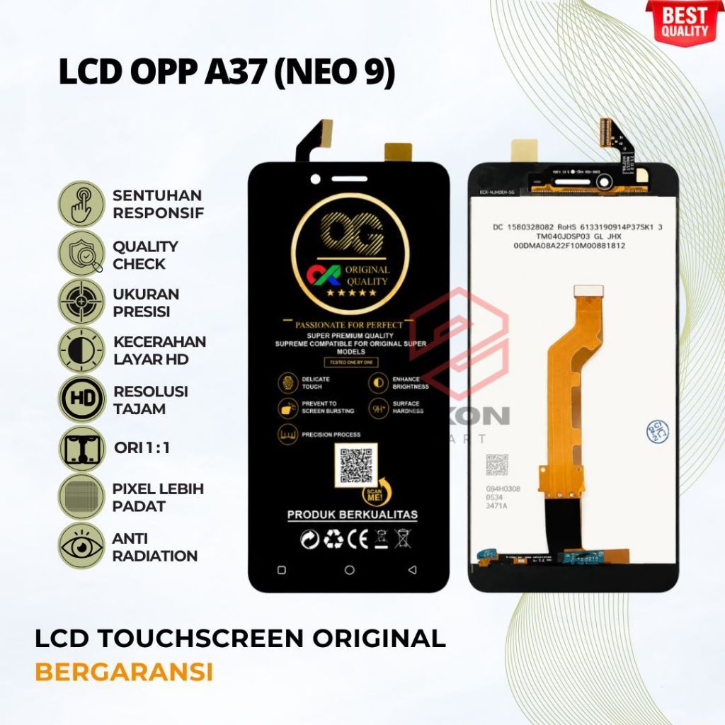 LCD TOUCHSCREEN OPPO NEO 9 A37 - LCD OPPO A37f - LCD OPPO A37 COMPLETE ORIGINAL