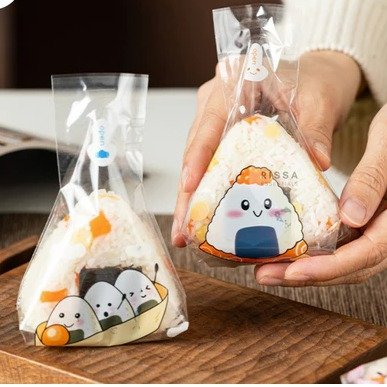 Plastik Bento Onigiri Nasi Sushi Plastik Onigiri Packaging Kertas Bungkus Bento Food Grade Bento Bek