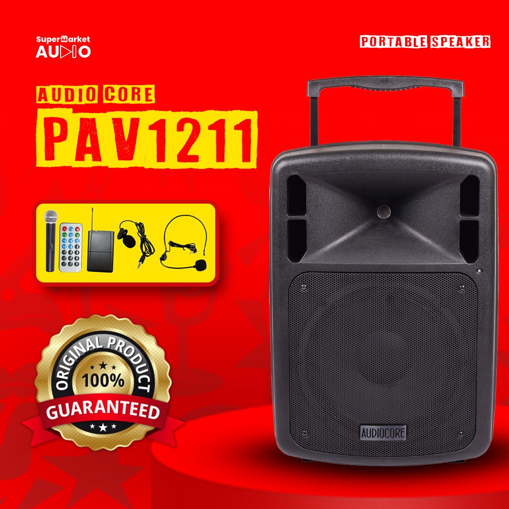 Audiocore PAV1211 Speaker Portable PAV 1211 Aktif Loudspeaker Trolley