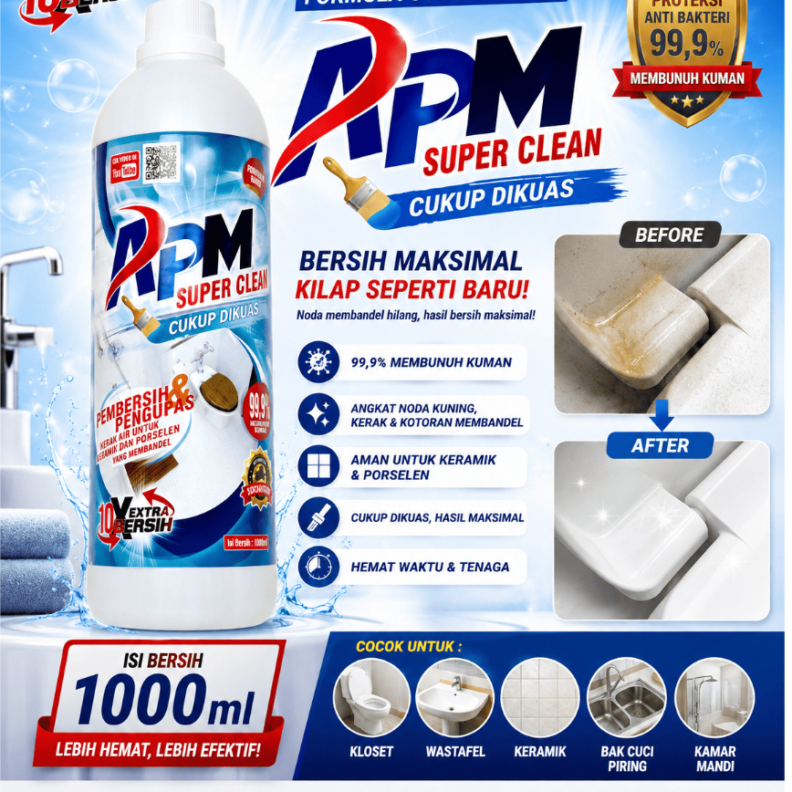 APM SUPER CLEAN PEMEBRSIH KLOSET KAMAR MANDI JAMUR AIR  250ML CP