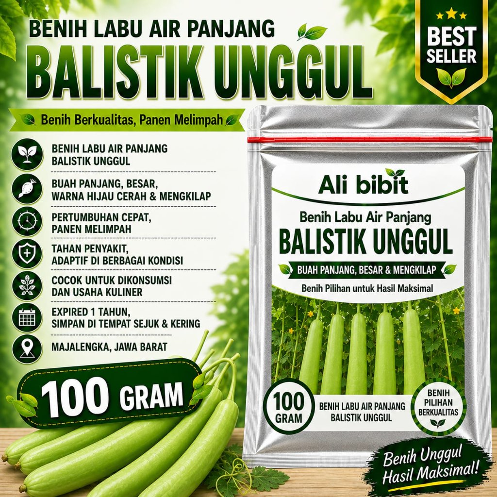100 gram> Biji Benih Labu Air Balistik /Labu Air> Bibit Labu Air> Bonus benih