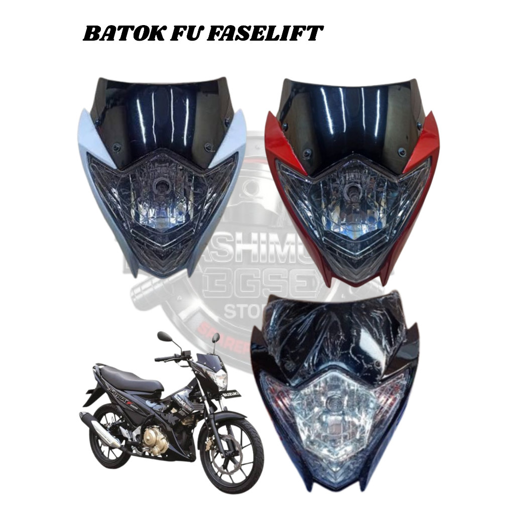 AJM - BATOK KEPALA DEPAN SET LAMPU SATRIA FU NEW FASLIT INJEKSI STANDAR ORIGINAL YGP