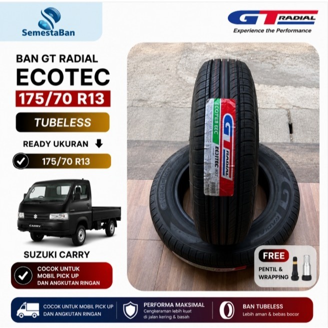 GT Radial Champiro Ecotec 175/70 R13 Ban Mobil GT Radial Ring 13