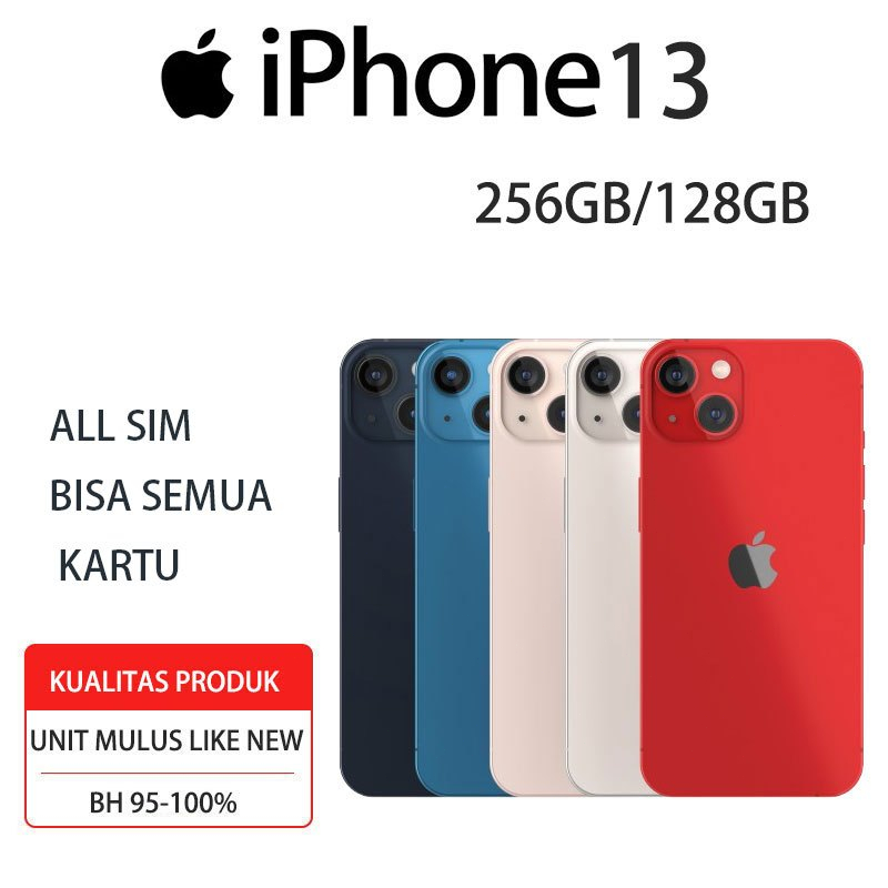 HP13 128GB IPHONE13 LIKE NEW Second BEKASMULUS NORMAL FULLSET BERGARANSI