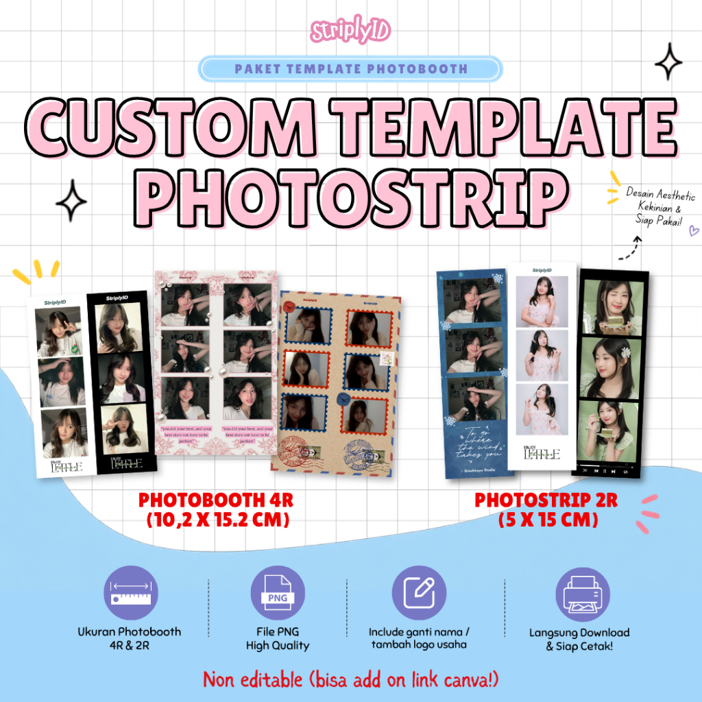 DESIGN TEMPLATE PHOTOBOOTH SATUAN (BISA CUSTOM UNTUK USAHA PHOTOBOOTH)