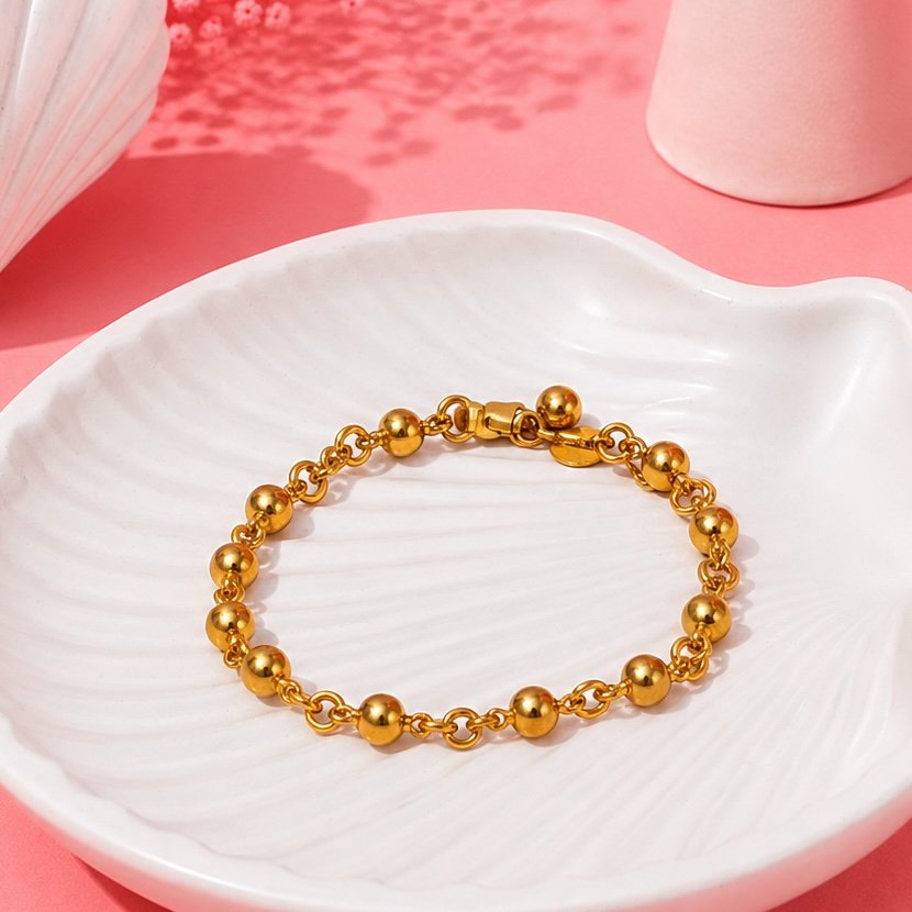 Gelang Lapis Emas 24Krt Emas Muda Gelang Tangan Cewek Replika Perhiasan Premium Gold