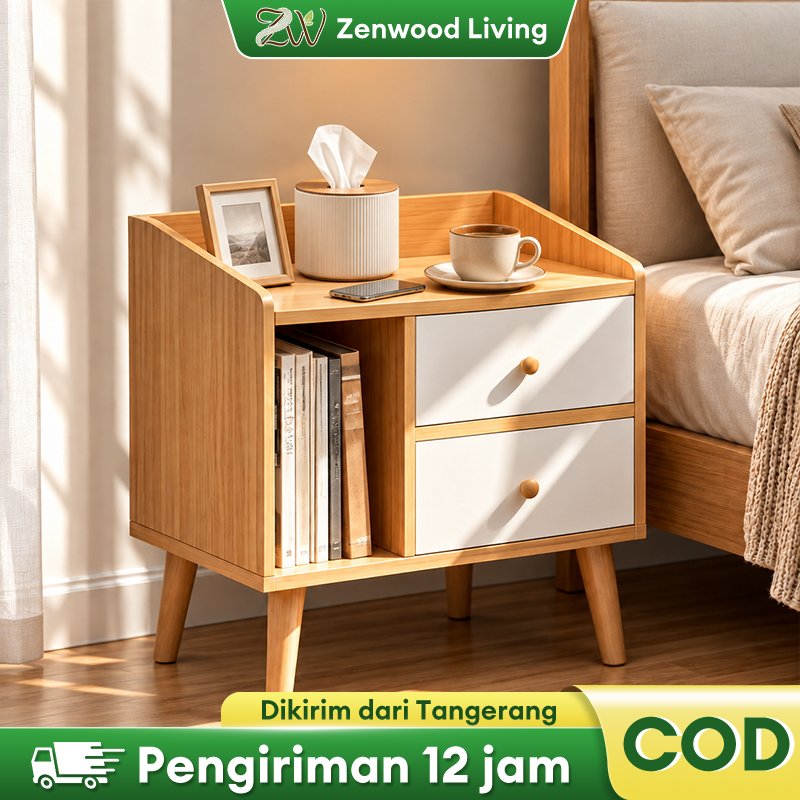 Meja Nakas Lemari Nakas Kayu Serbaguna Lemari Penyimpanan Nakas Minimalis Meja Samping Kamar Tidur