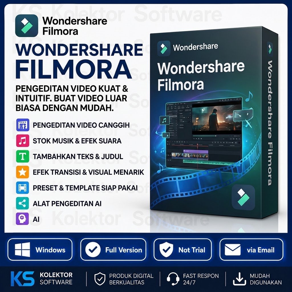 Wondershare Filmora 15.5.3.19727 (x64) - Full Version, Permanen