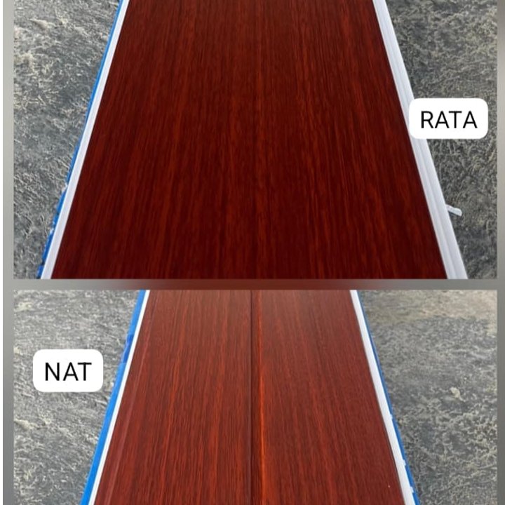 Hyperfon Plafon PVC Serat Kayu Doff Tebal 8mm - HK 011F dan HK 011NP