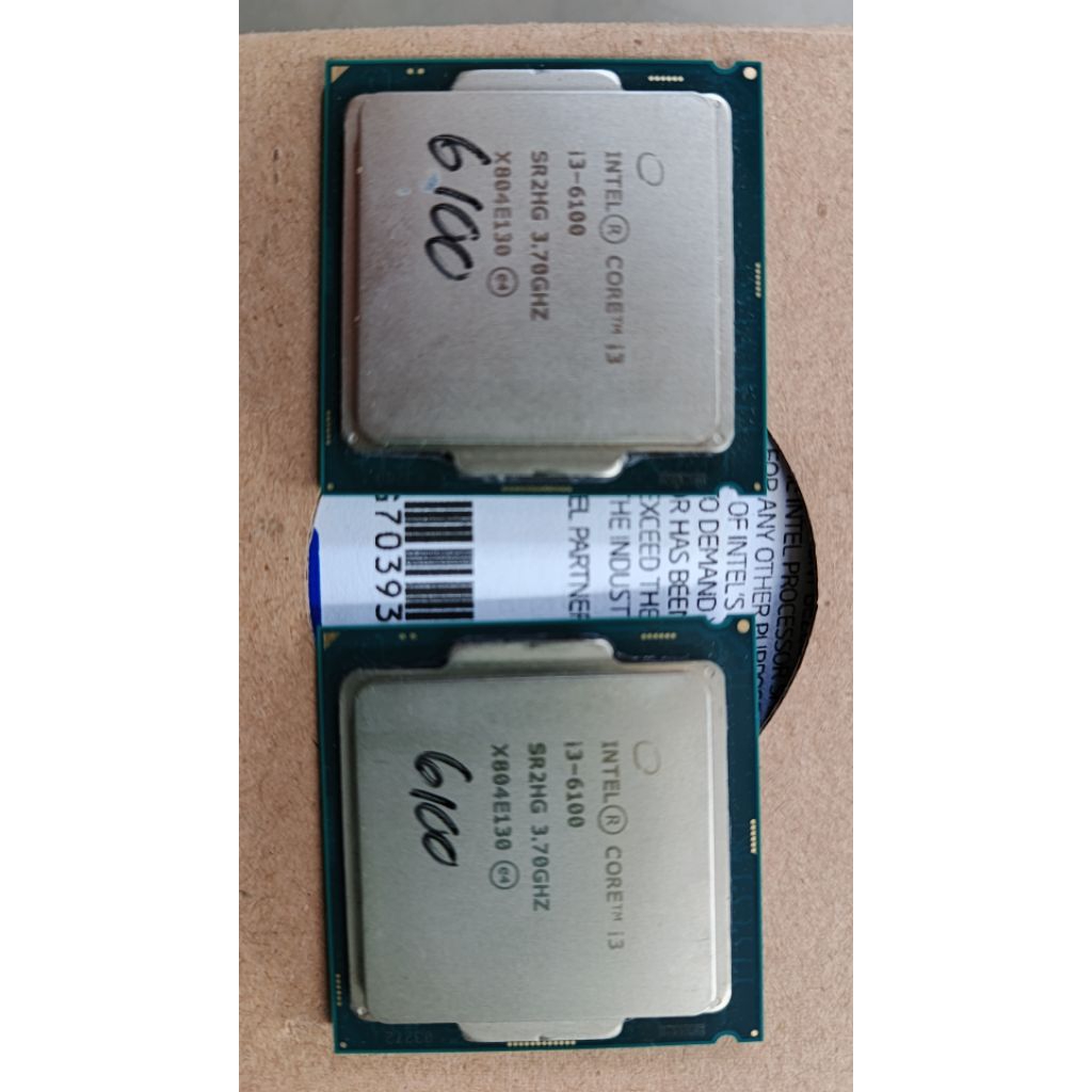 Prosesor intel I3 6100 gen 6