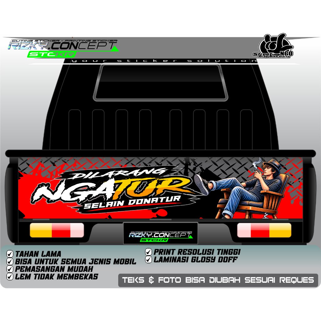 STIKER DECAL ( PRINTING ) PINTU BELAKANG L300 VARIASI KEREN MOBIL L300 L 159