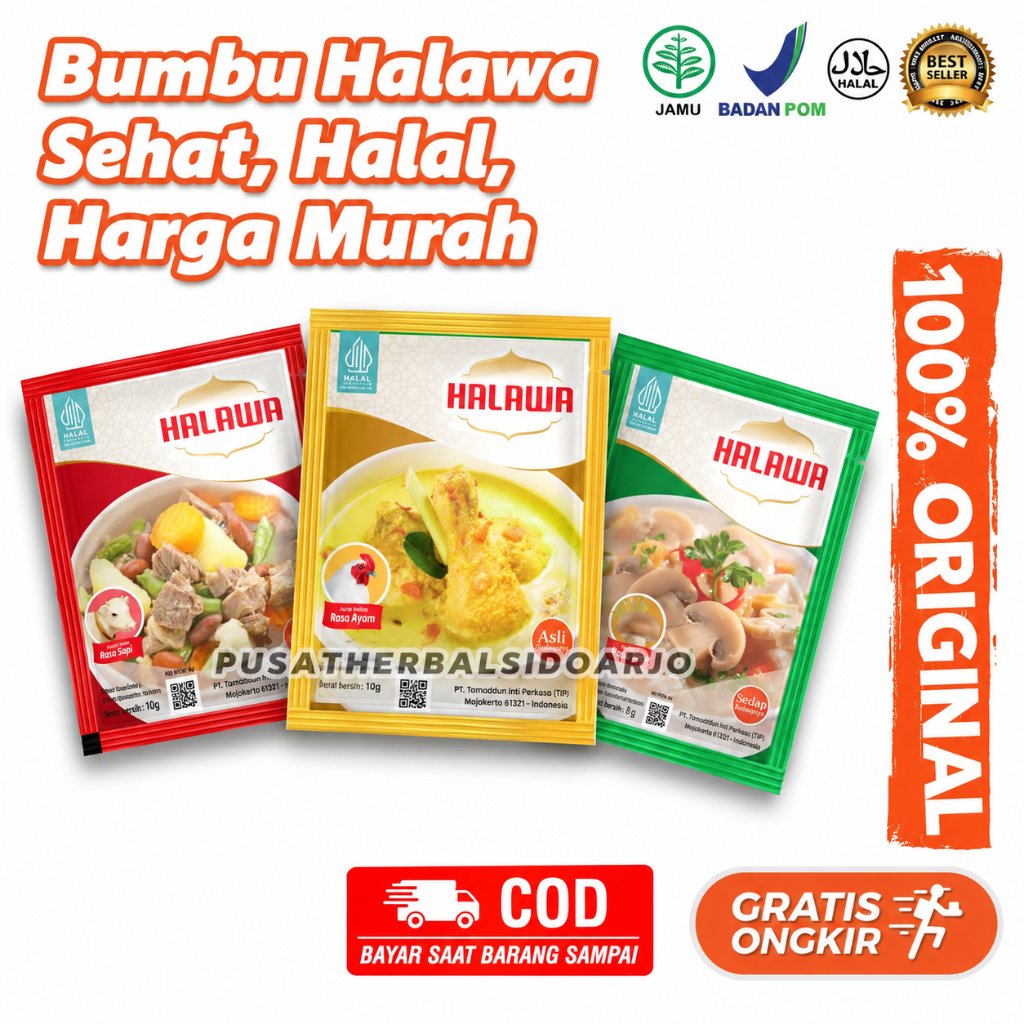 HALAWA BUMBU MASAK Organik - Halawa Kaldu Penyedap Rasa - Grosir Halawa Murah