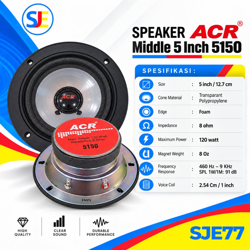 Speaker ACR Middle Mid Range 5150 (5 inch) / Speaker ACR 6" 660 (6 inch)