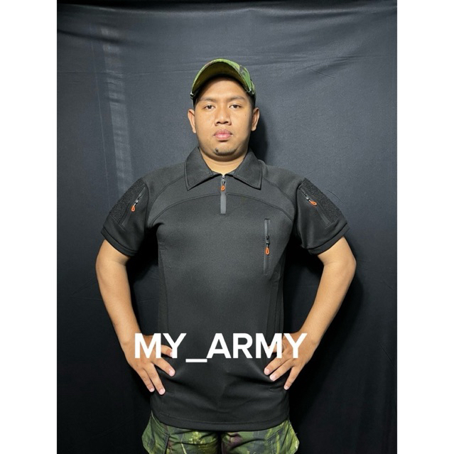 KAOS TACTICAL BDU SCUBA HITAM TANGAN PENDEK / BAJU BDU SCUBA PREMIUM / BAJU BDU SCUBA / KAOS BDU SCU