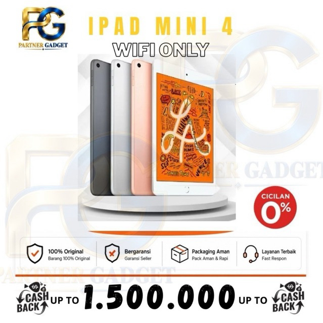 iPad Mini 4 Second Apple Original 64GB WIFI Only Mulus