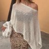 Anailla Blouse Poncho Rajut Wanita korea poncho outer wanita