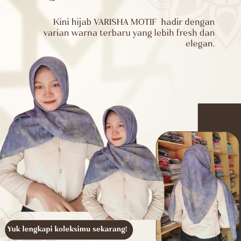 Hijab Segiempat Motif Varisha
