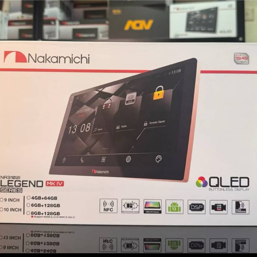 Headunit Android 9 Inch / 10 Inch Nakamichi Legend MK IV Ram 8/128GB QLED