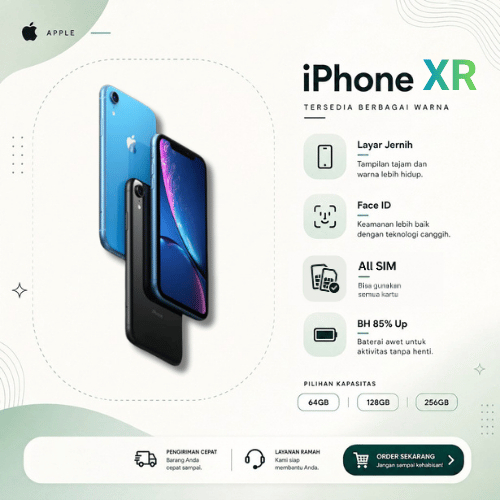 APPLE IPHONE XR 64GB/128GB HPXR SECOND ORIGINAL BEKAS FULLSET SECOND INTER LIKE NEW HPXR