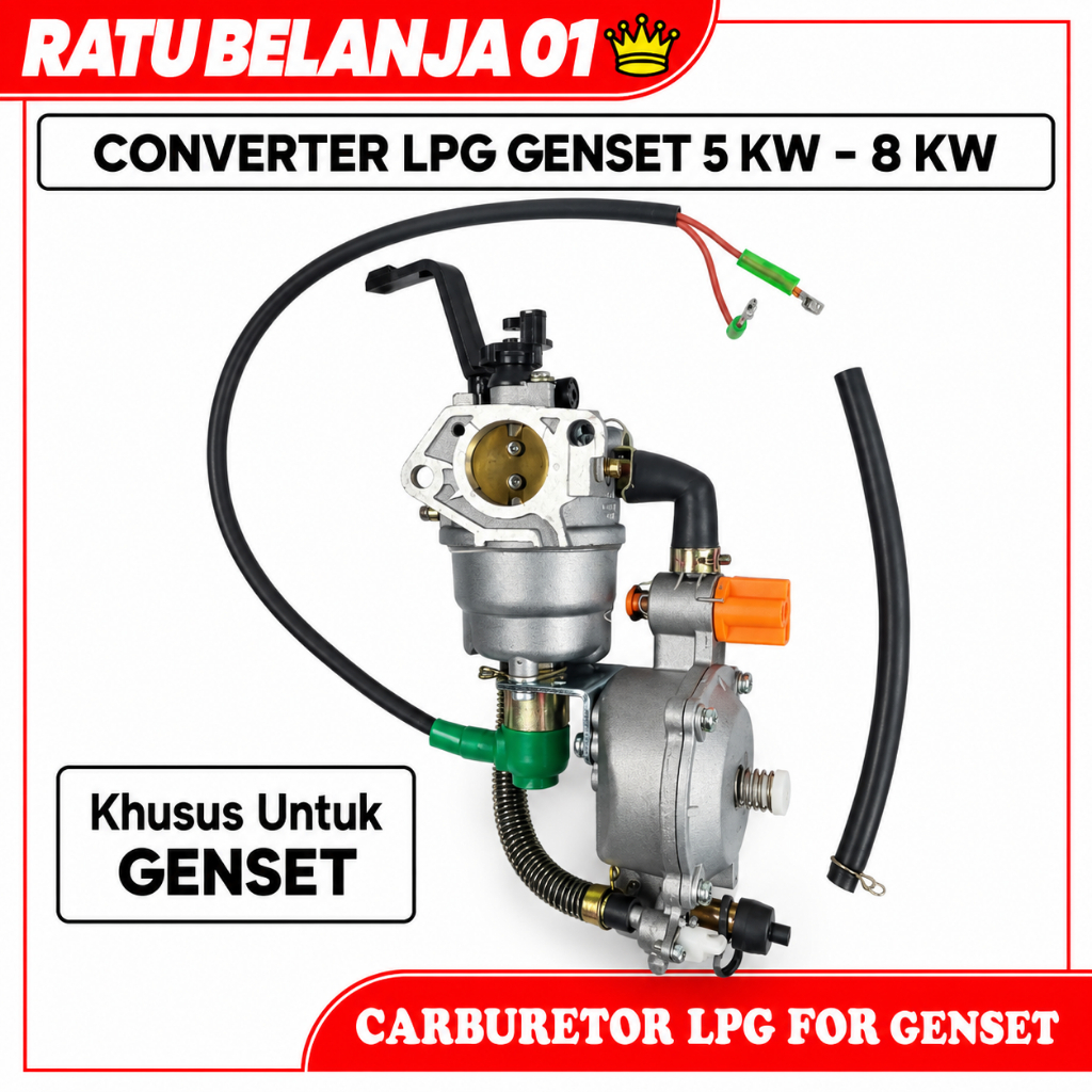 GX390 GX420 GX460 LPG CARBURETOR CONVERTER FOR GENSET / CARBULATOR KONVERTER LPG UNTUK GENSET 5000 W