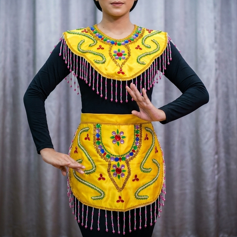 Set Cape/Kace Satin Payet Mata (Kace+Rampek)