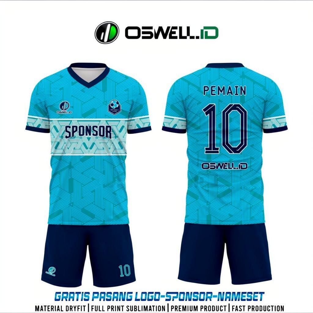BAJU JERSEY FUTSAL DAN SEPAK BOLA FREE CUSTOM FULL PRINTING PREMIUM  [KODE OSWELL FO OS75]