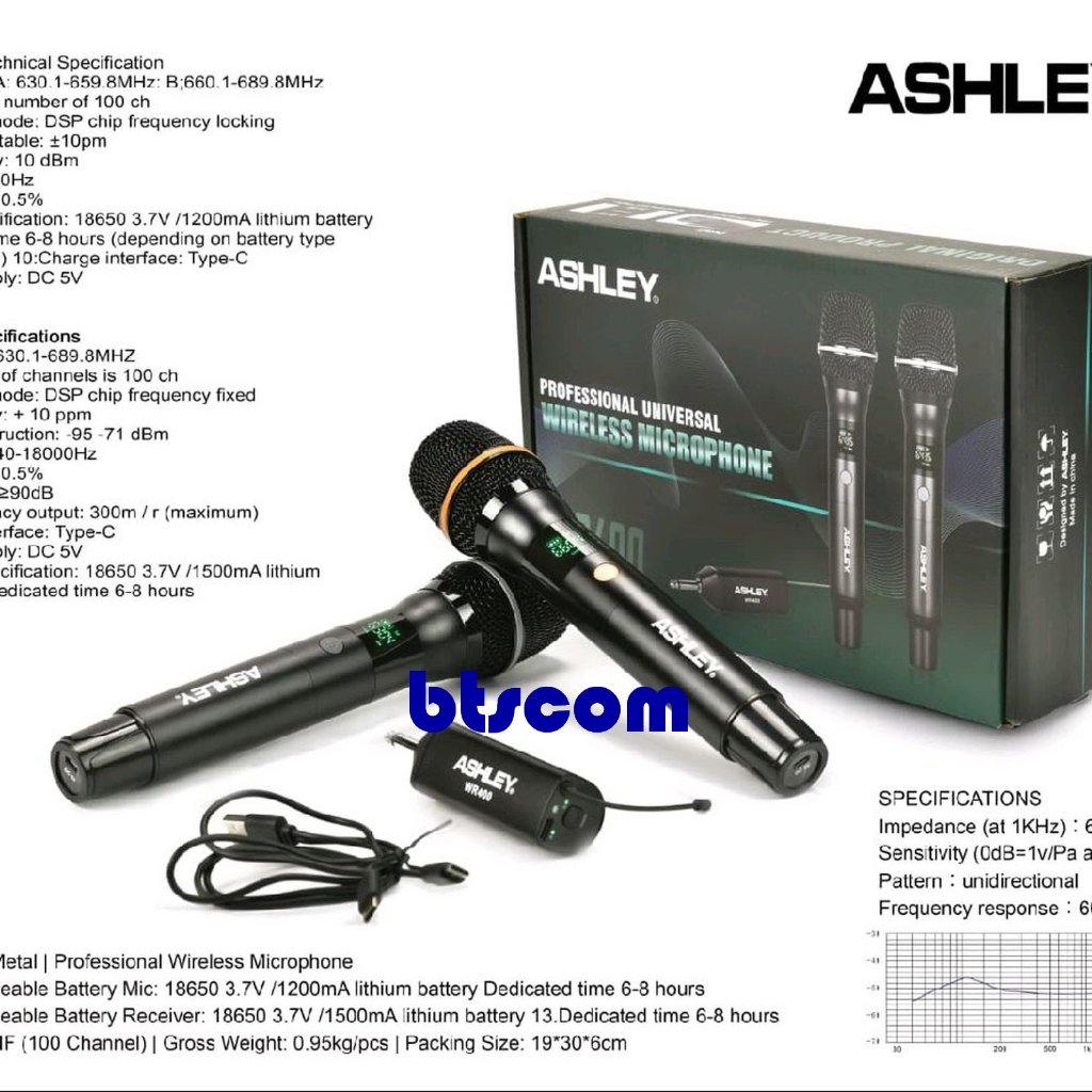 MIC WIRELESS ASHLEY WR400 WR 400 ORIGINAL