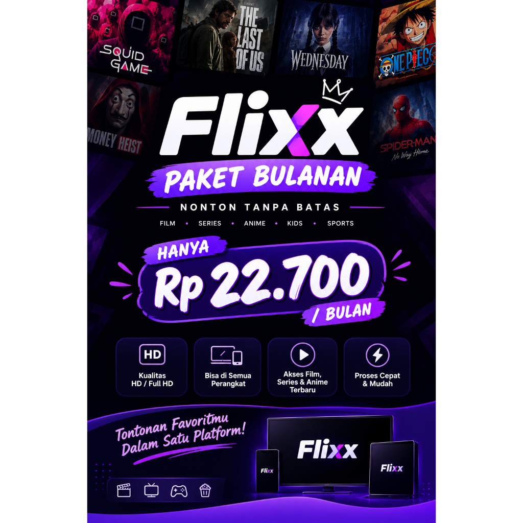 FLIXX BULANAN NONTON TANPA BATAS