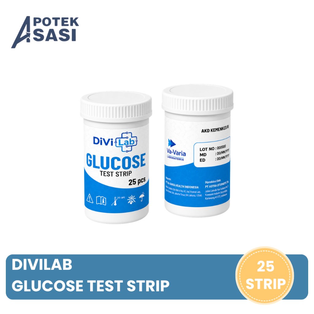 DiviLab Glucose / Glukosa Test Strip Isi 10 Strip - Strip Tes Glukosa