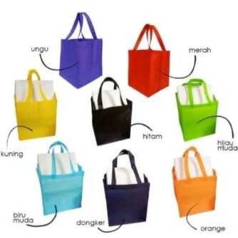 TAS SPUNBON BOX NASI 22x22 (SABLON CUSTOM) TAS SOUVENIR, SYUKURAN