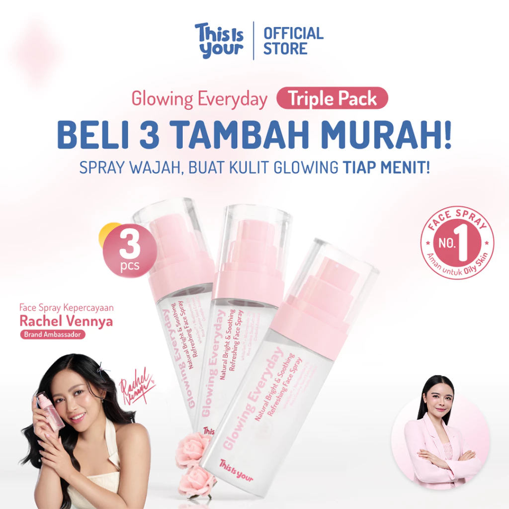 [BELI 3 LBH MURAH] This is Your - Triple Pack Face Spray Glowing Everyday | face mist 2% Niacinamide