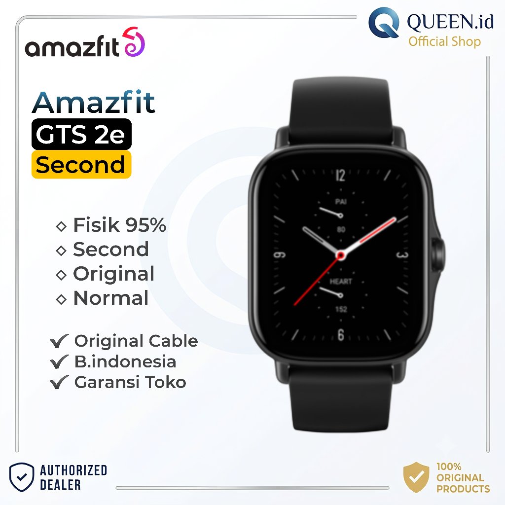 (Second 2nd Bekas) Amazfit GTS 2E Smartwatch 1.65" AMOLED Display Smart Watch GTS 2 E GPS Jam Tangan
