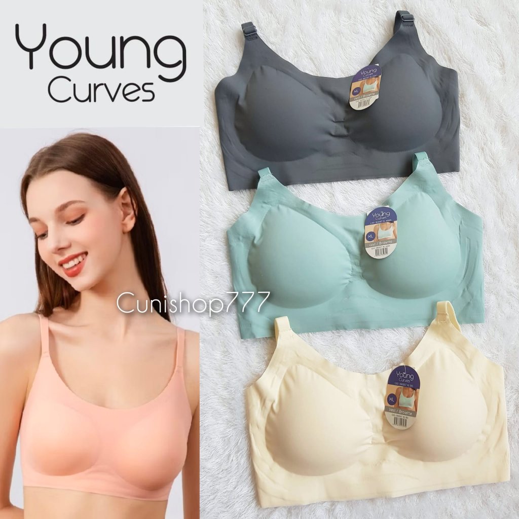 YOUNG CURVES BRA TANPA KAWAT 100207 XL POLOS WIRELESS BRALETTE