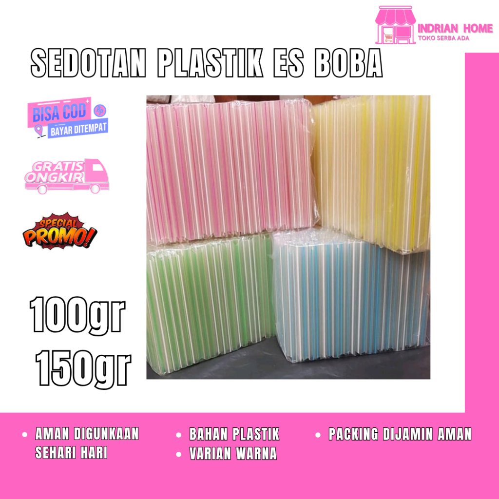 Sedotan bubble/sedotan boba/sedotan lancip 6mm 8mm12mm