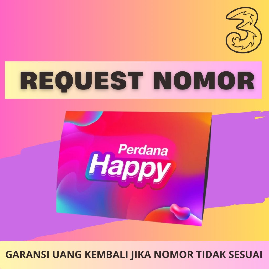 Request Nomor Cantik Tri Kartu Perdana Tri Cantik Bonus Kuota 14 GB Full 24 Jam
